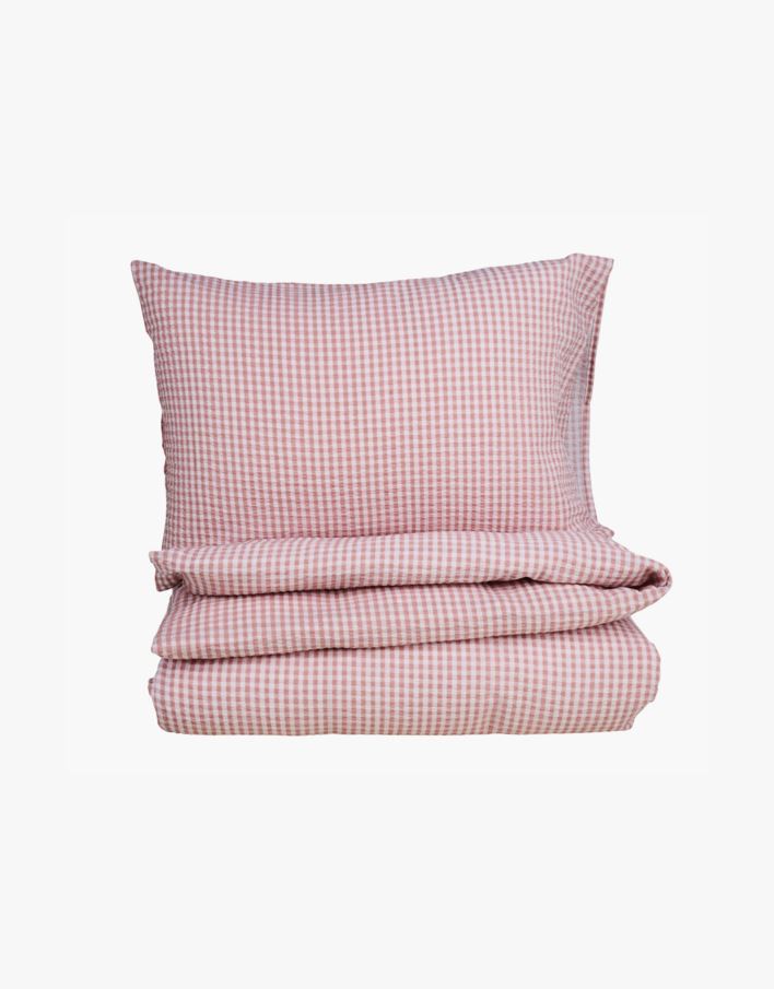 Krepp sengesett rosa - 140x200 cm rosa - 1