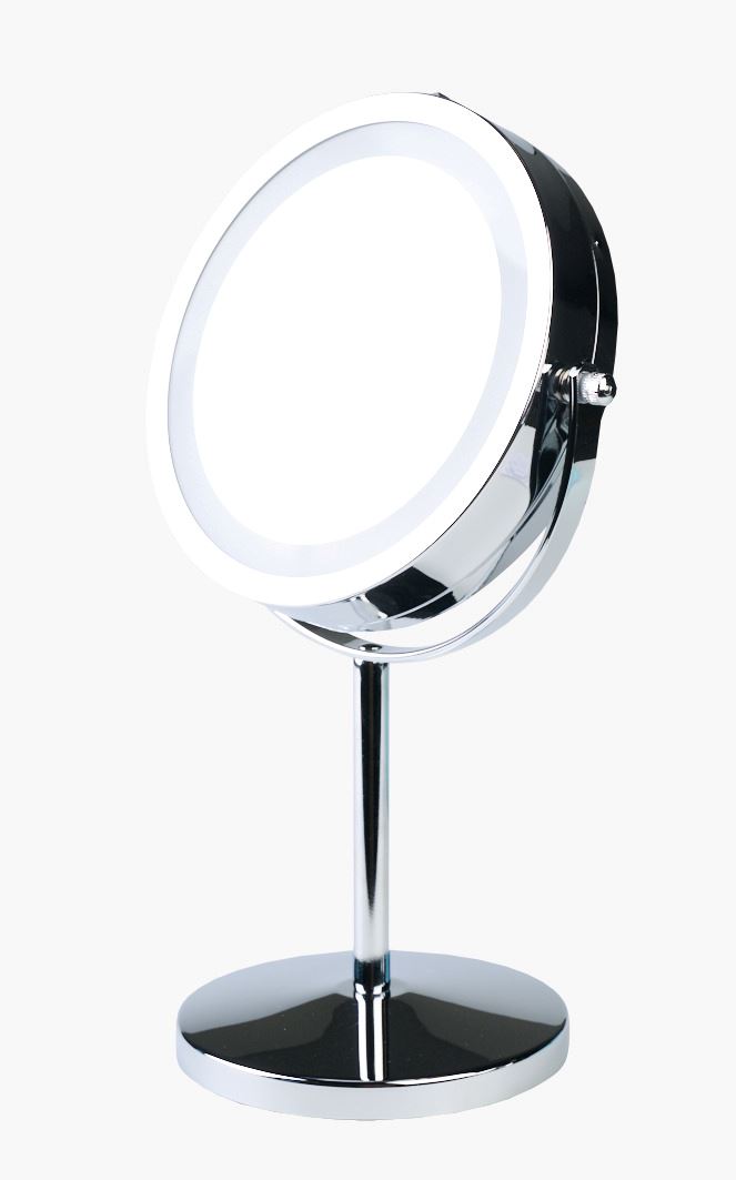 Speil med led-lys sølv - 20x13x32 cm sølv - 1