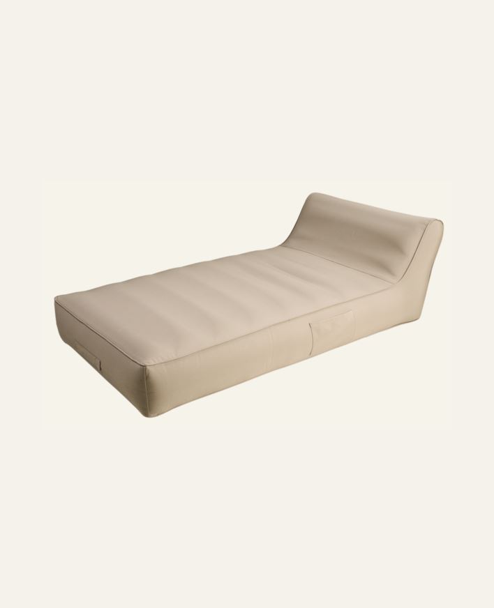 Loungestol beige - 82x160x50 cm beige - 1