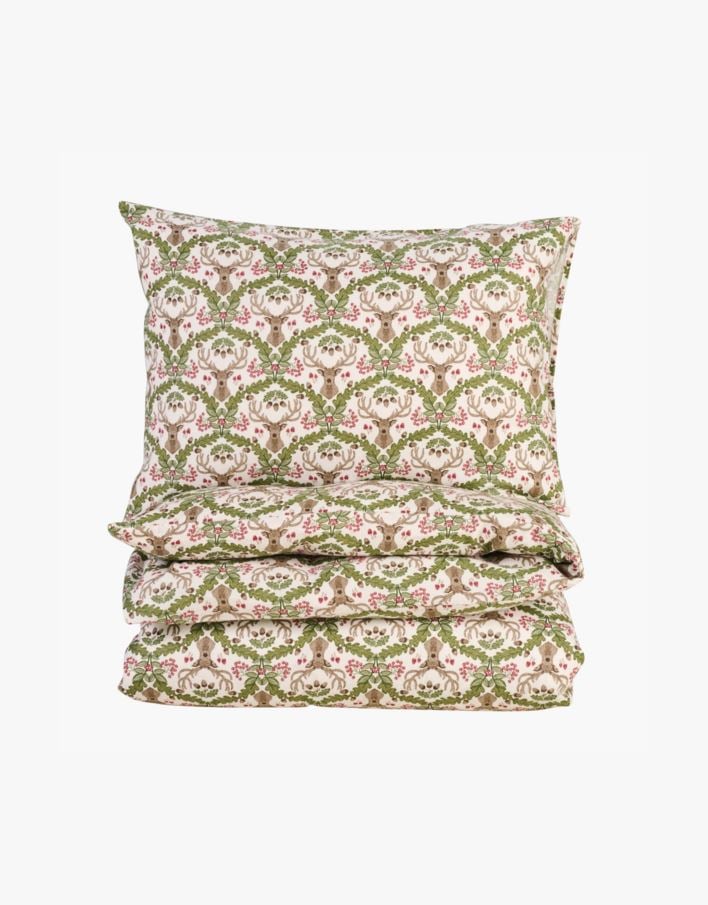 Flanell sengesett multi rosa - 140x200 cm multi rosa - 1