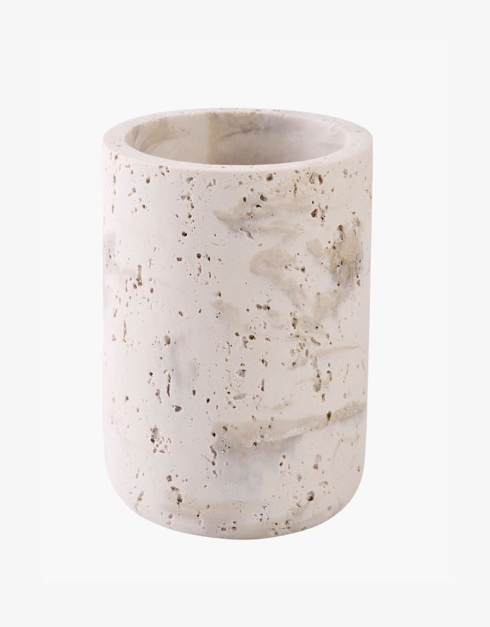 Tannbørsteholder beige - 8,2x8,2x11,8 cm beige - 1