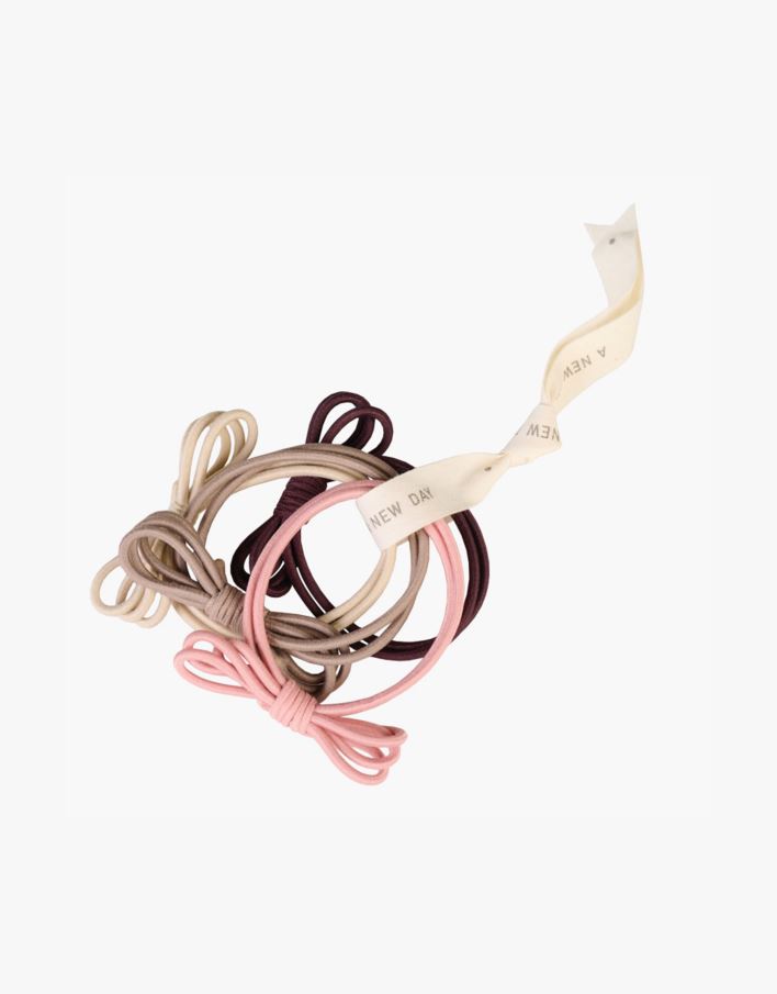 4 pk hårstrikk multi rosa - ø6cm multi rosa - 1