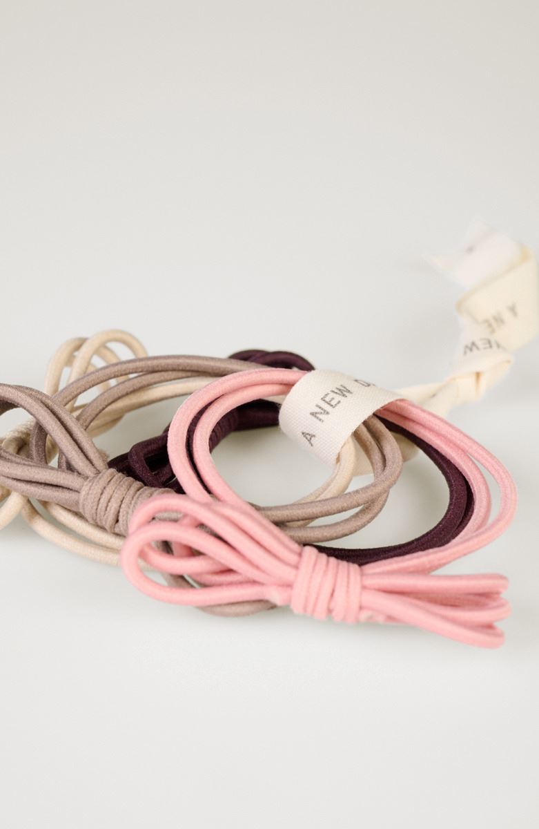 4 pk hårstrikk multi rosa - 2