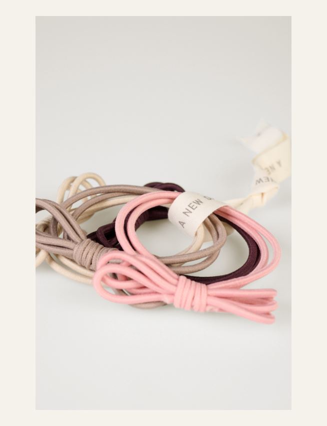 4 pk hårstrikk multi rosa - 2