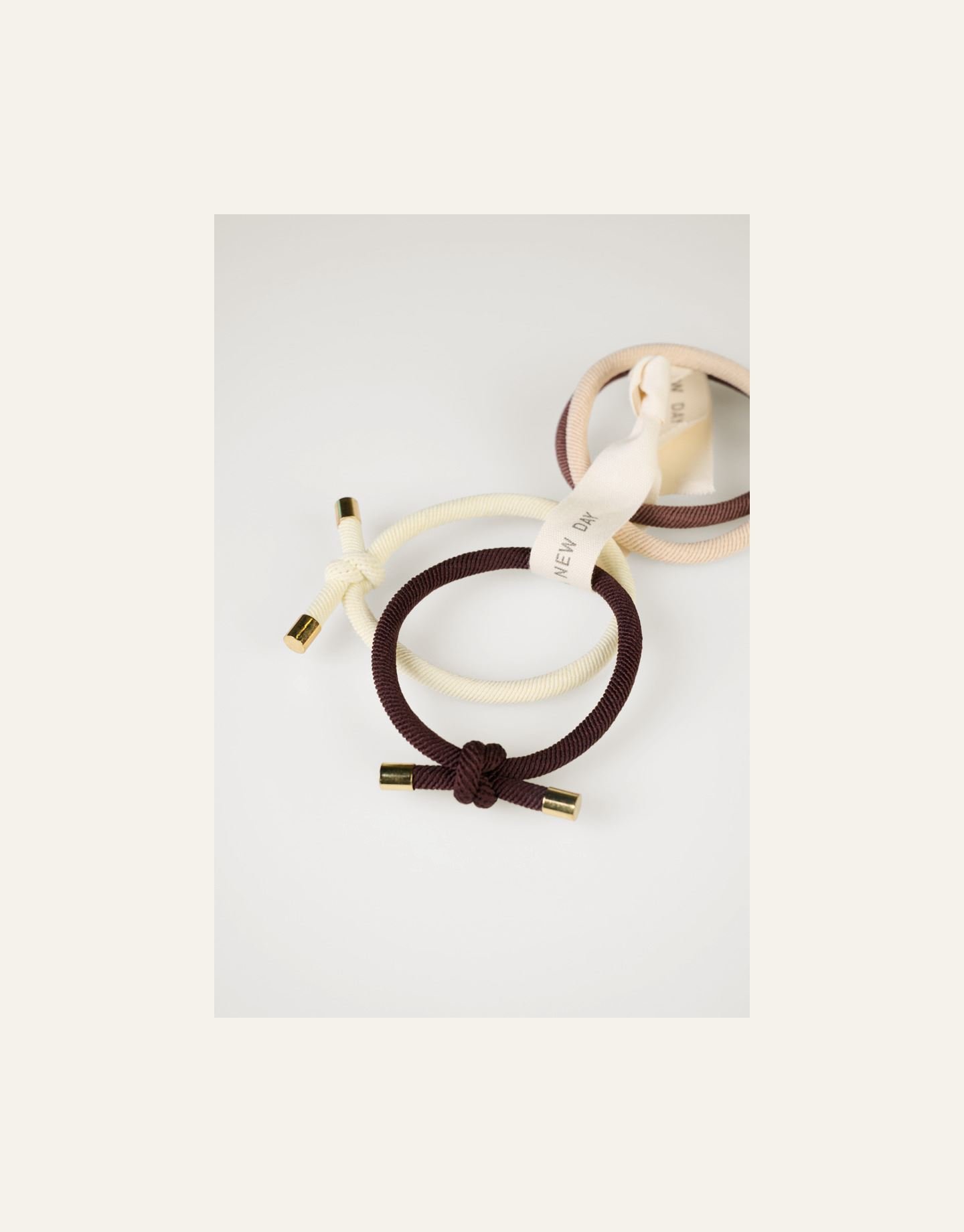 4 pk hårstrikk multi beige - 2