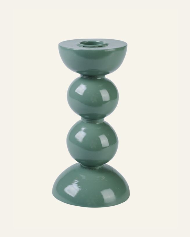 Lysestake mørk grønn - 7x7x15 cm mørk grønn - 1