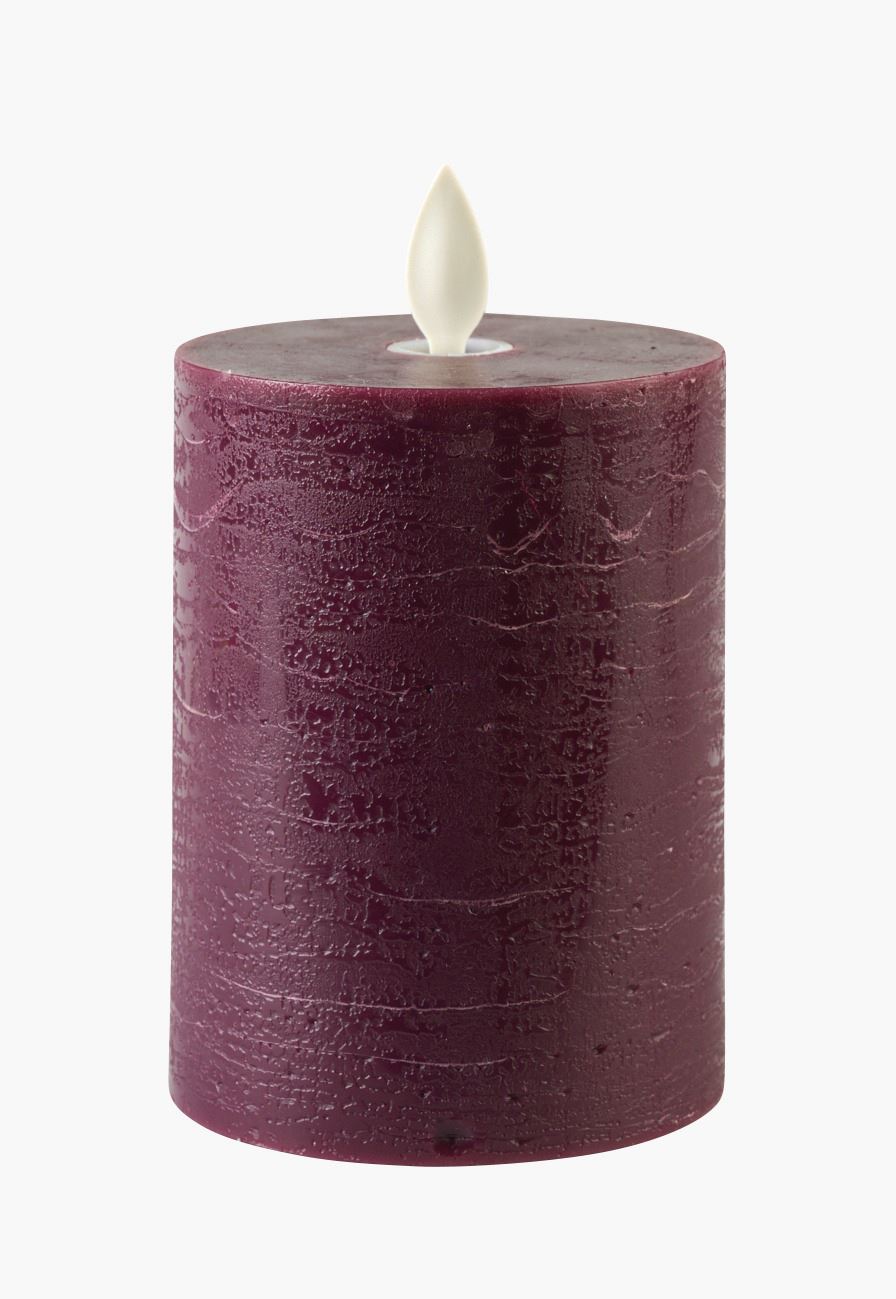 Led kubbelys burgunder - 7,5x7,5x10 cm burgunder - 1