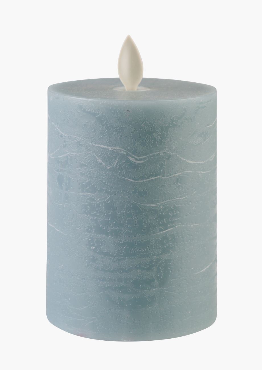 Led kubbelys lys blå - 7,5x7,5x10 cm lys blå - 1