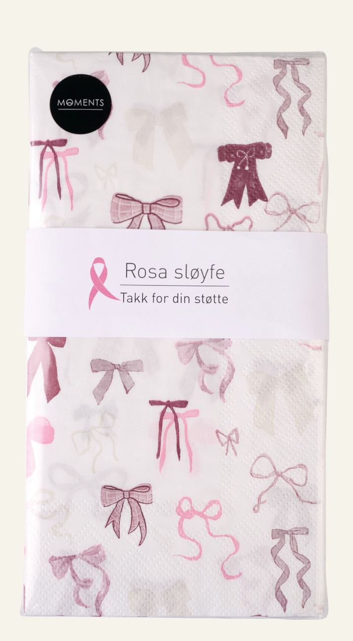 Buffet papirservietter rosa - 33x42 cm rosa - 1