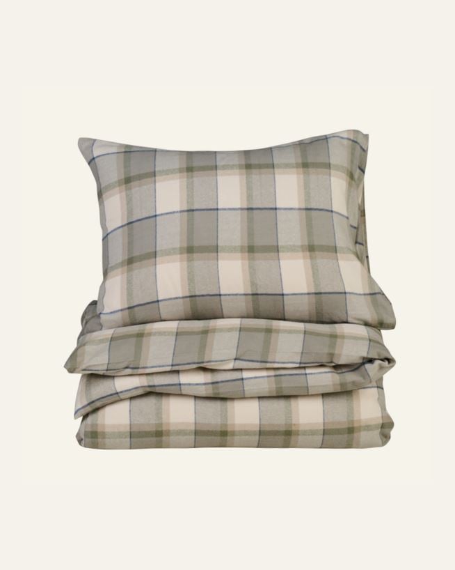 Garnfarget flanell sengesett multi - 140x200 cm multi - 1