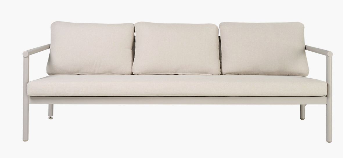 Loungesofa taupe - 197x77x66,5 cm taupe - 1