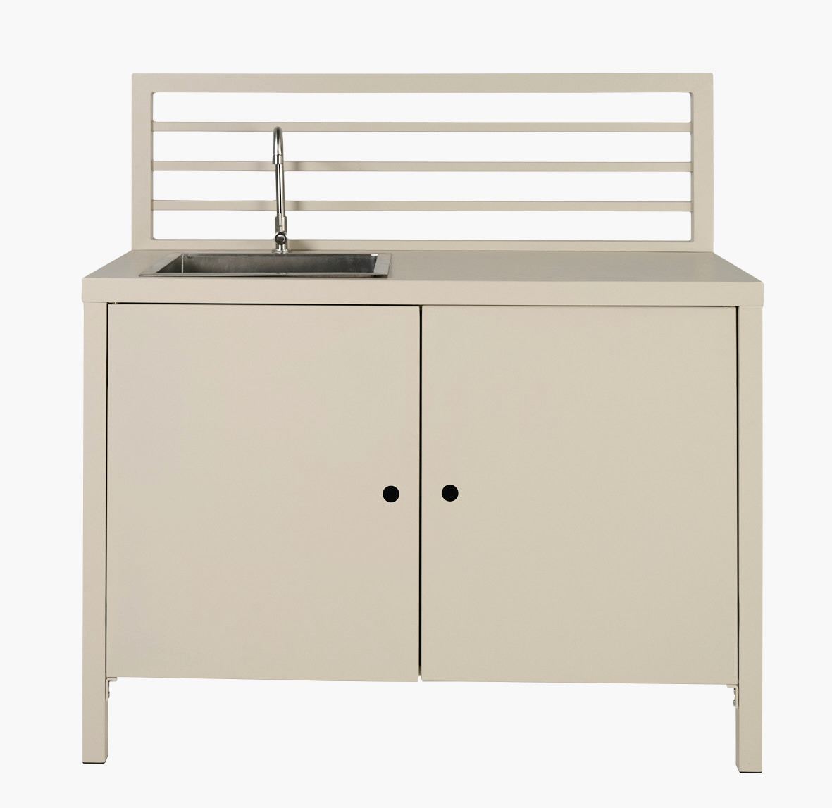 Utekjøkken modul med servant krem - 60x120x122 cm krem - 1