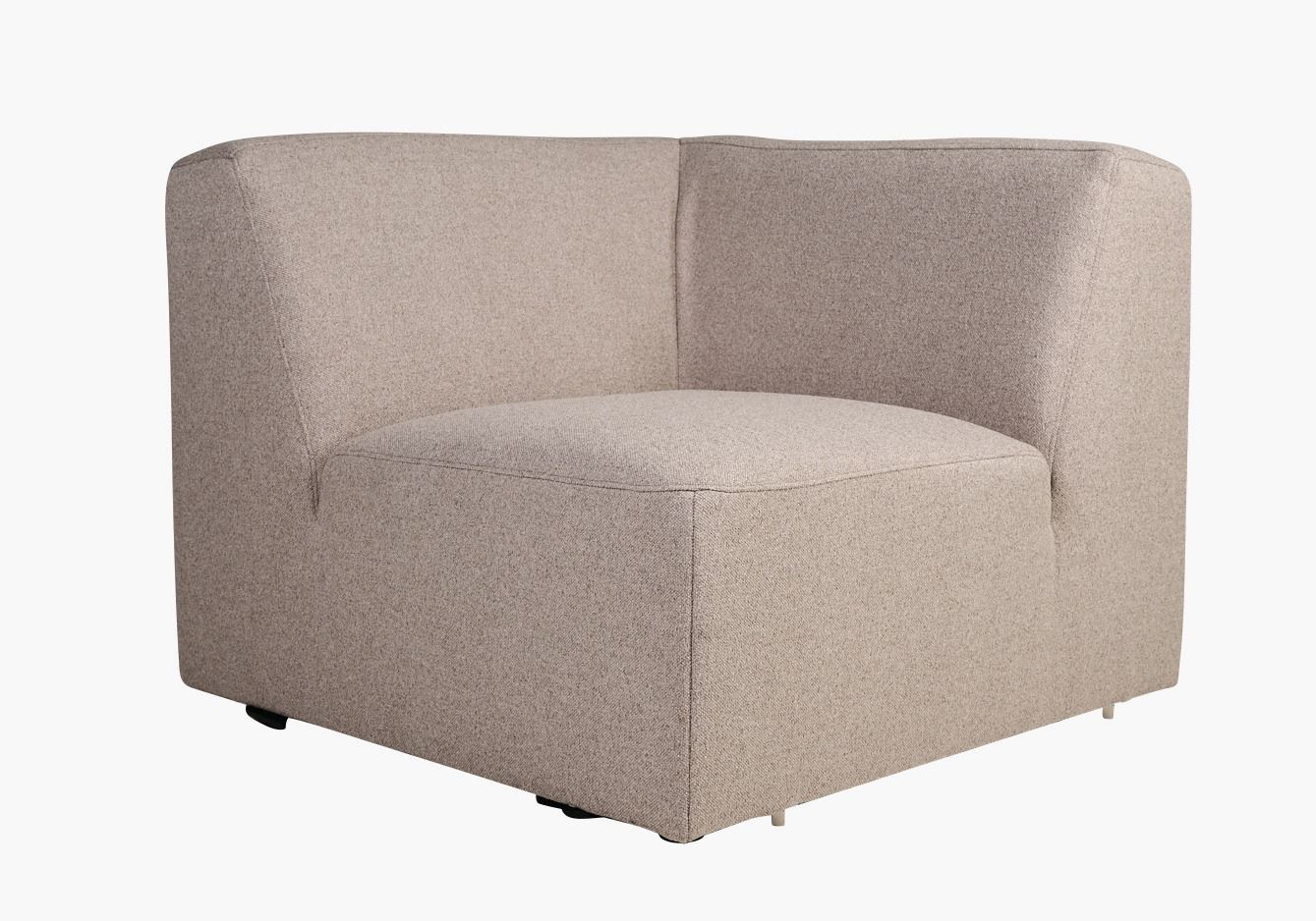 Modulsofa hjørne beige - 93x93x73 cm beige - 1