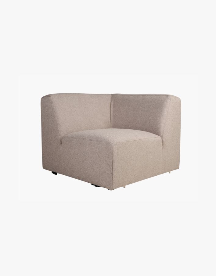 Modulsofa hjørne beige - 93x93x73 cm beige - 1