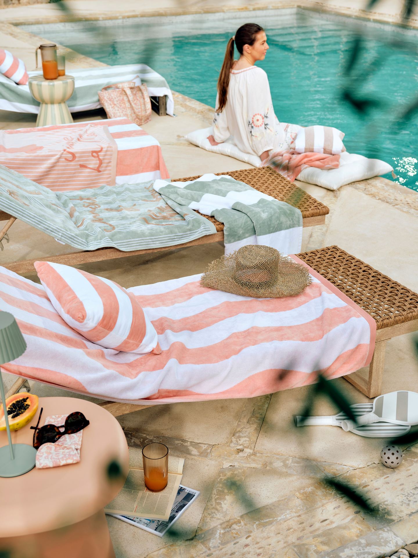 Badehåndkle multi grønn - 3