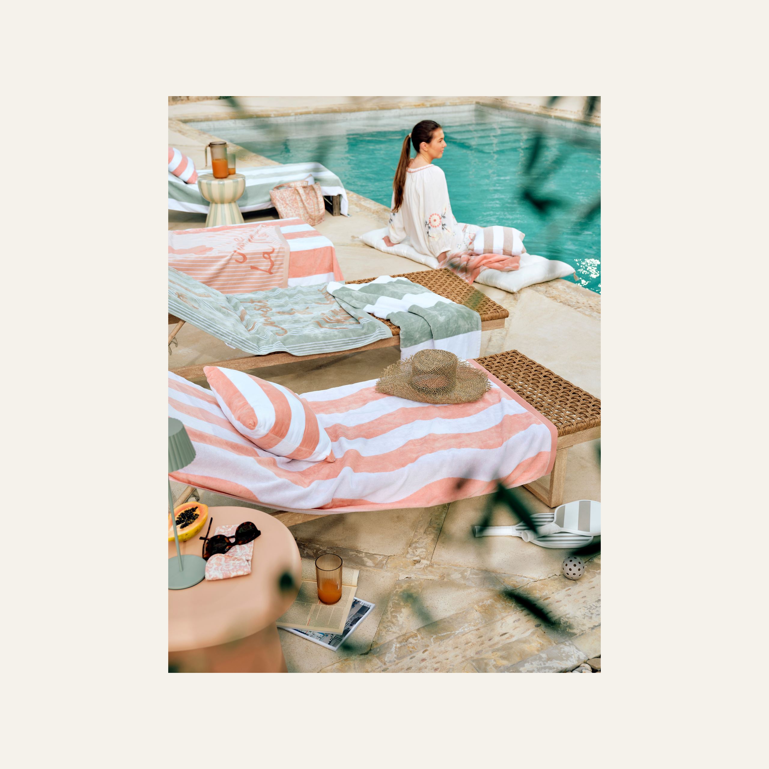 Badehåndkle multi grønn - 3