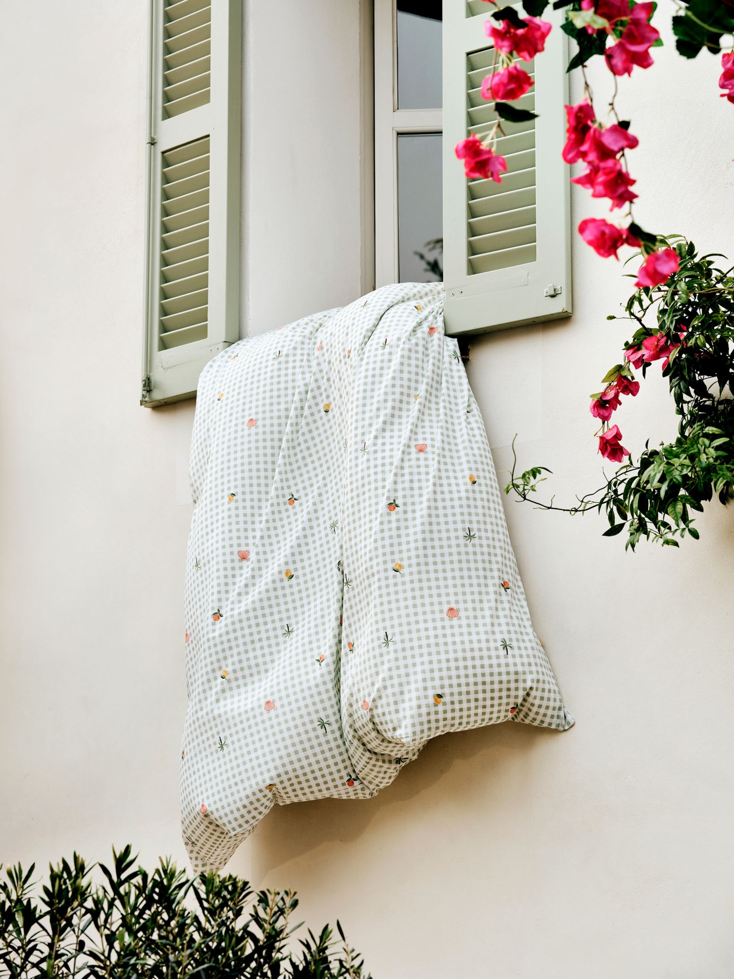 Bomull sengesett grønn - 2