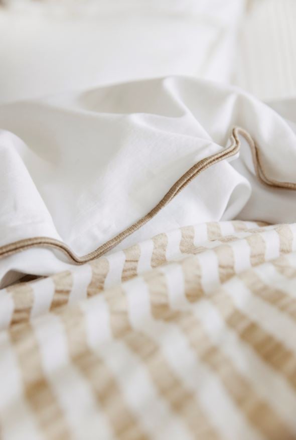 Krepp sengesett sand - 3