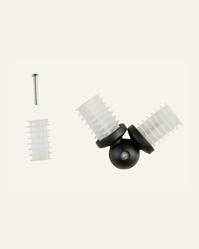 Skjøtestykke svart - 22/25 mm svart - 1