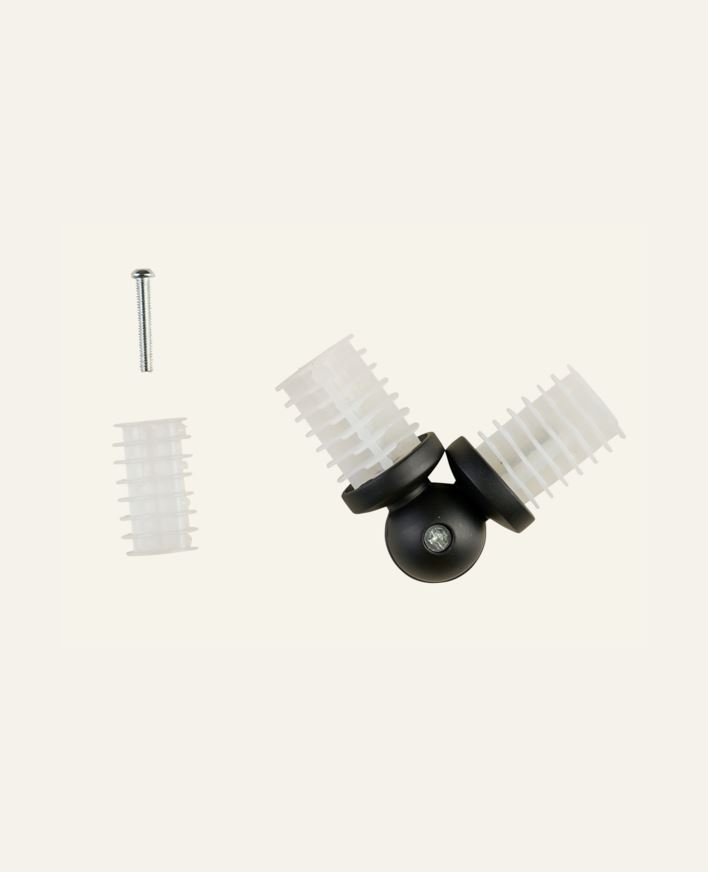 Skjøtestykke svart - 22/25 mm svart - 1
