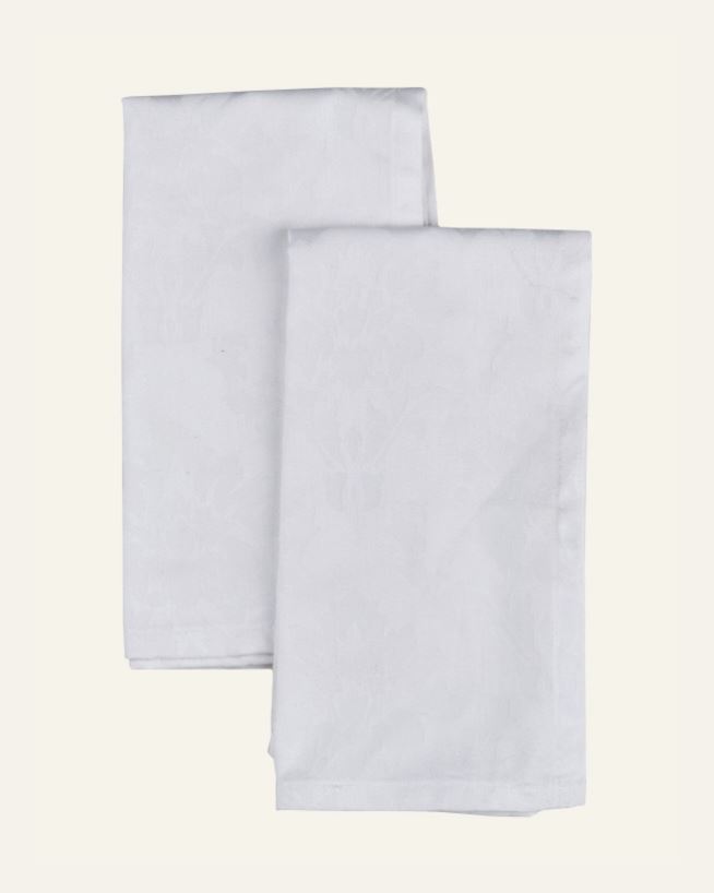 2pk tøyserviett hvit - 45x45 cm hvit - 1