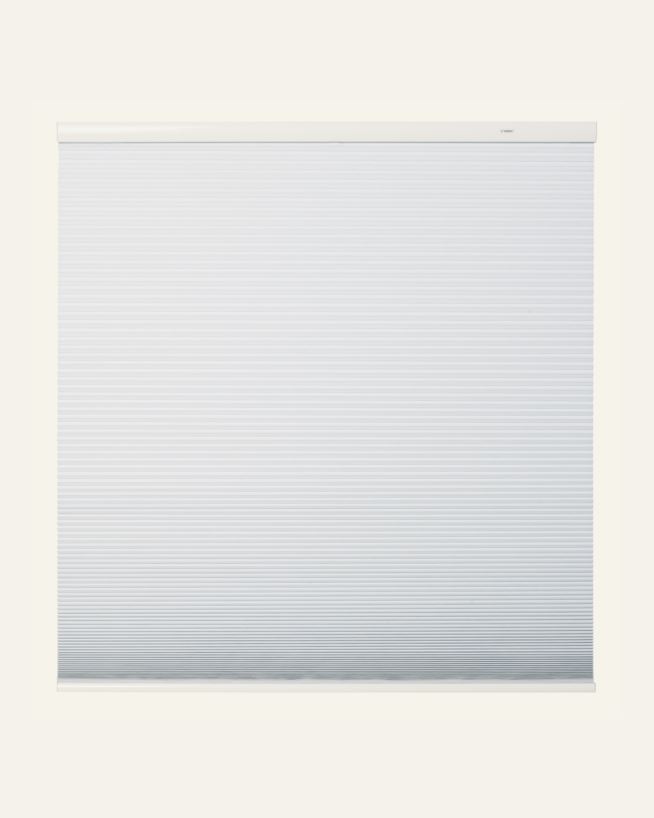 Lystett dobbel plisségardin hvit - 90x210 cm hvit - 1