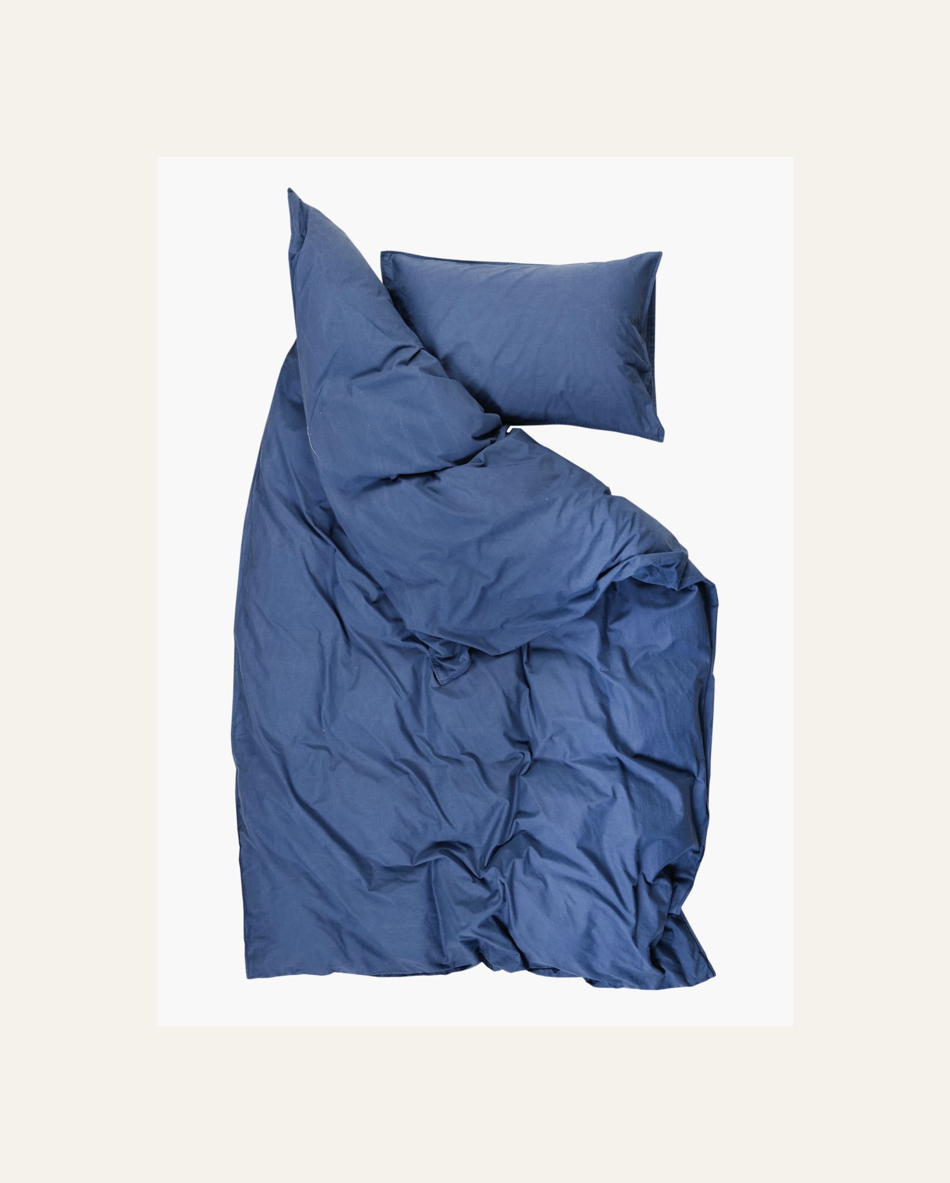 Bomull sengesett denimblå - 3