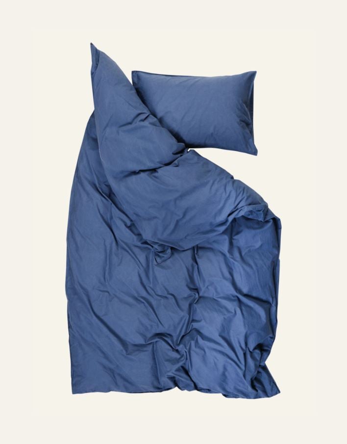 Bomull sengesett denimblå - 3