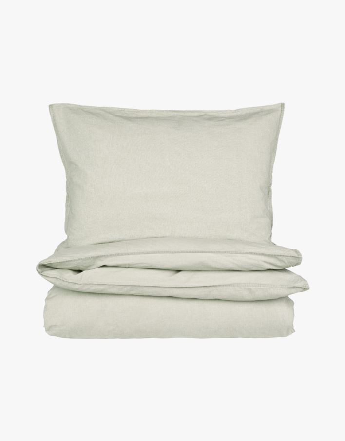 Bomull sengesett lindegrønn - 140x200 cm lindegrønn - 1