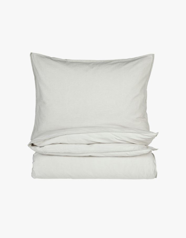 Bomull sengesett beige - 140x200 cm beige - 1