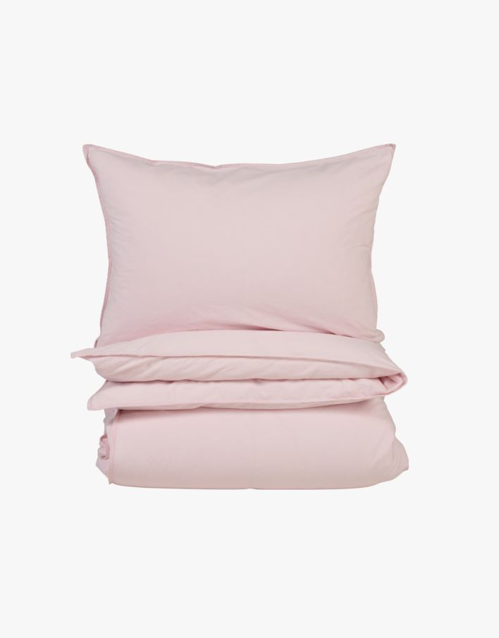 Bomull sengesett lys rosa - 140x220 cm lys rosa - 1
