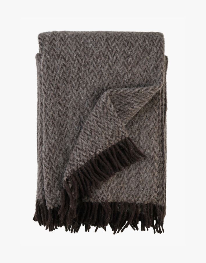 Ullpledd brun - 130x170 cm brun - 1