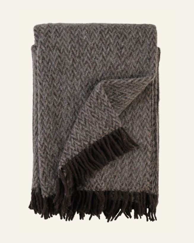 Ullpledd brun - 130x170 cm brun - 1