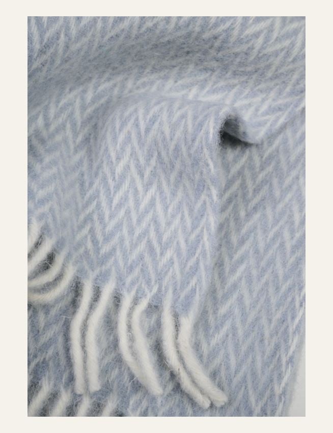 Ullpledd lys blå - 2