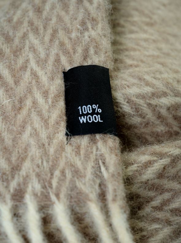 Ullpledd taupe - 3