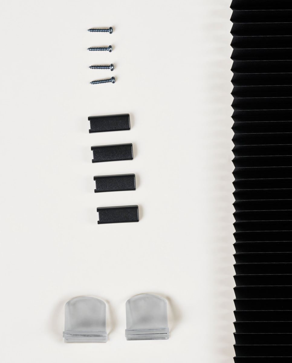 Lysfiltrerende plisségardin svart - 5