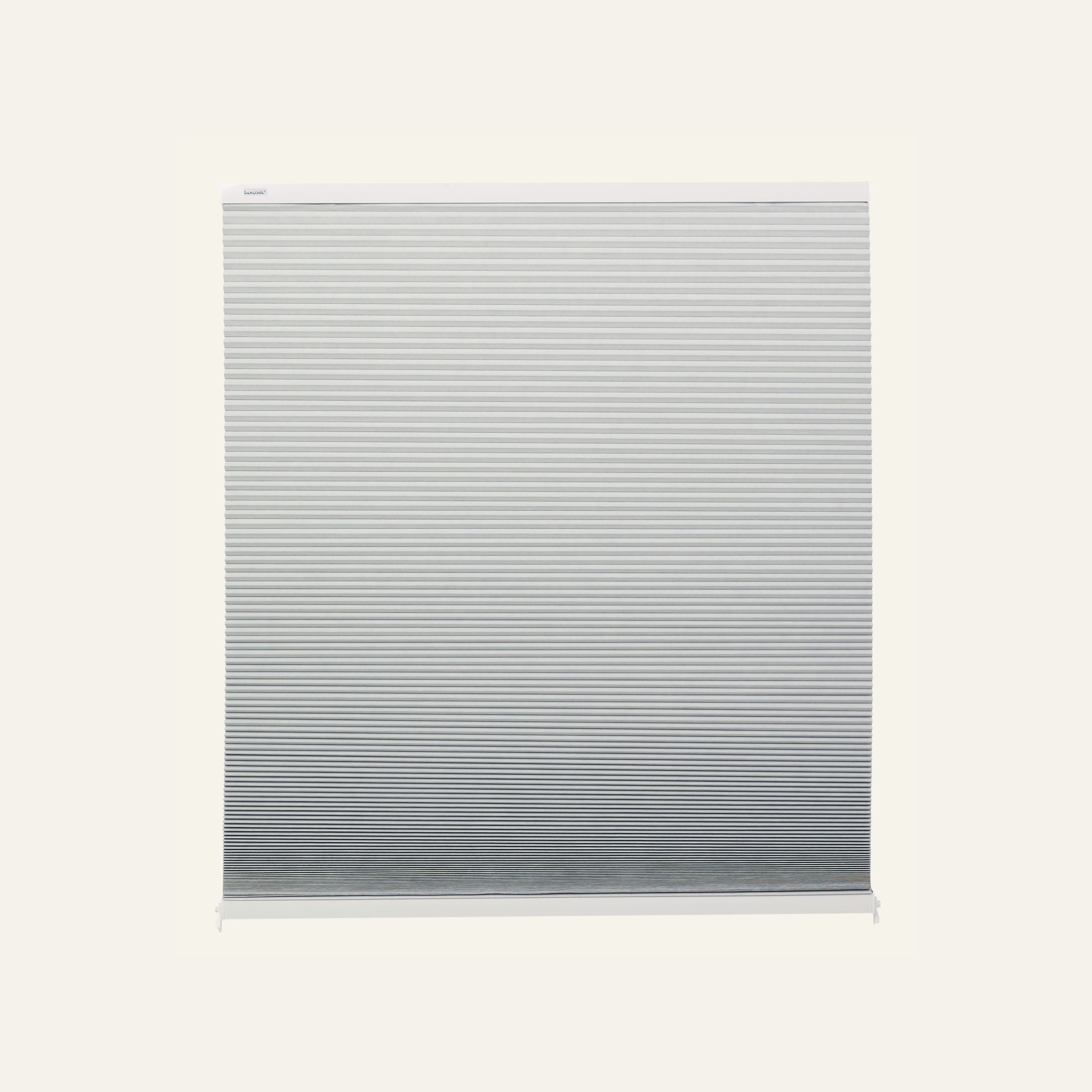 Lystett dobbel plisségardin hvit - 2