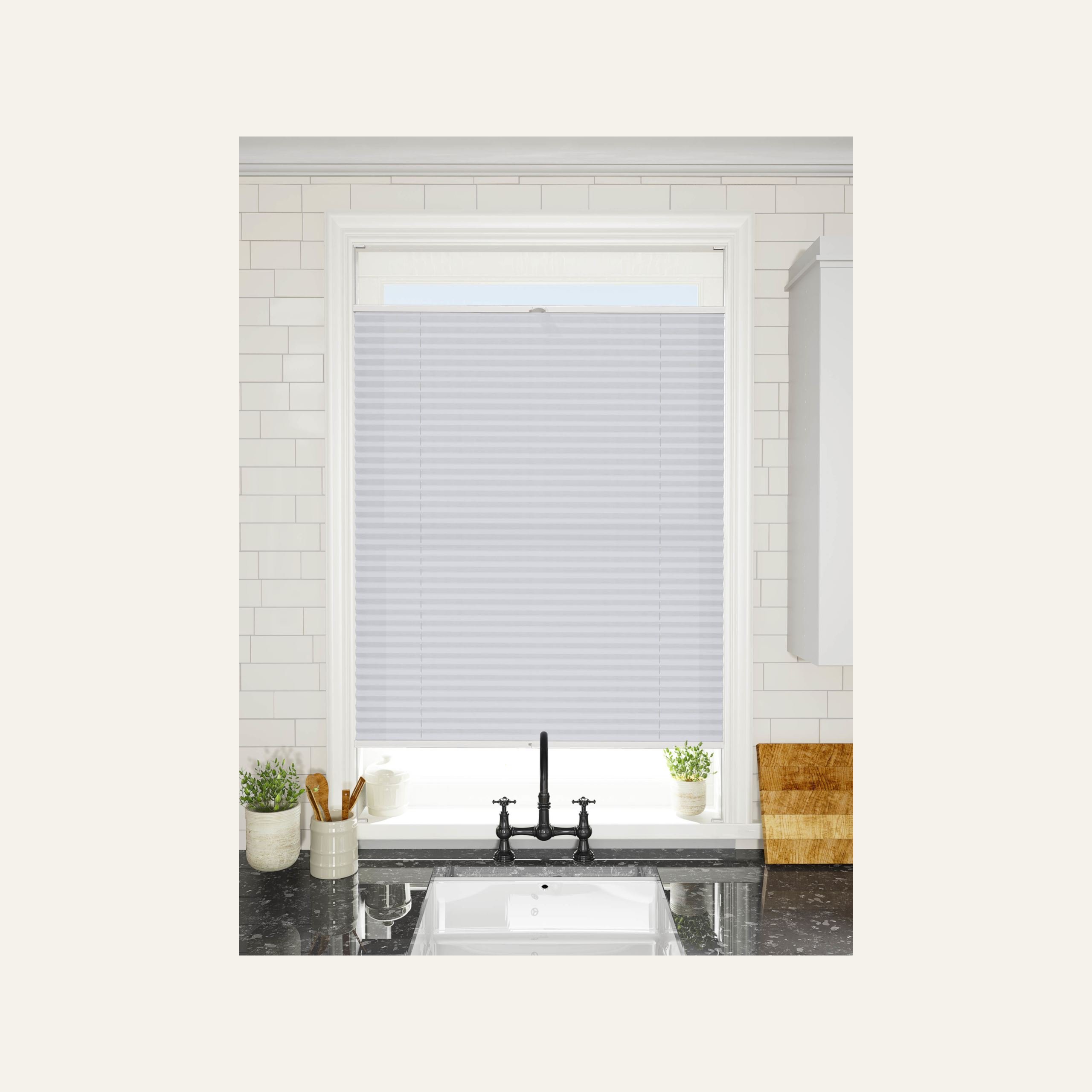 Basic opp&ned enkel plisségardin 25mm multi - 3