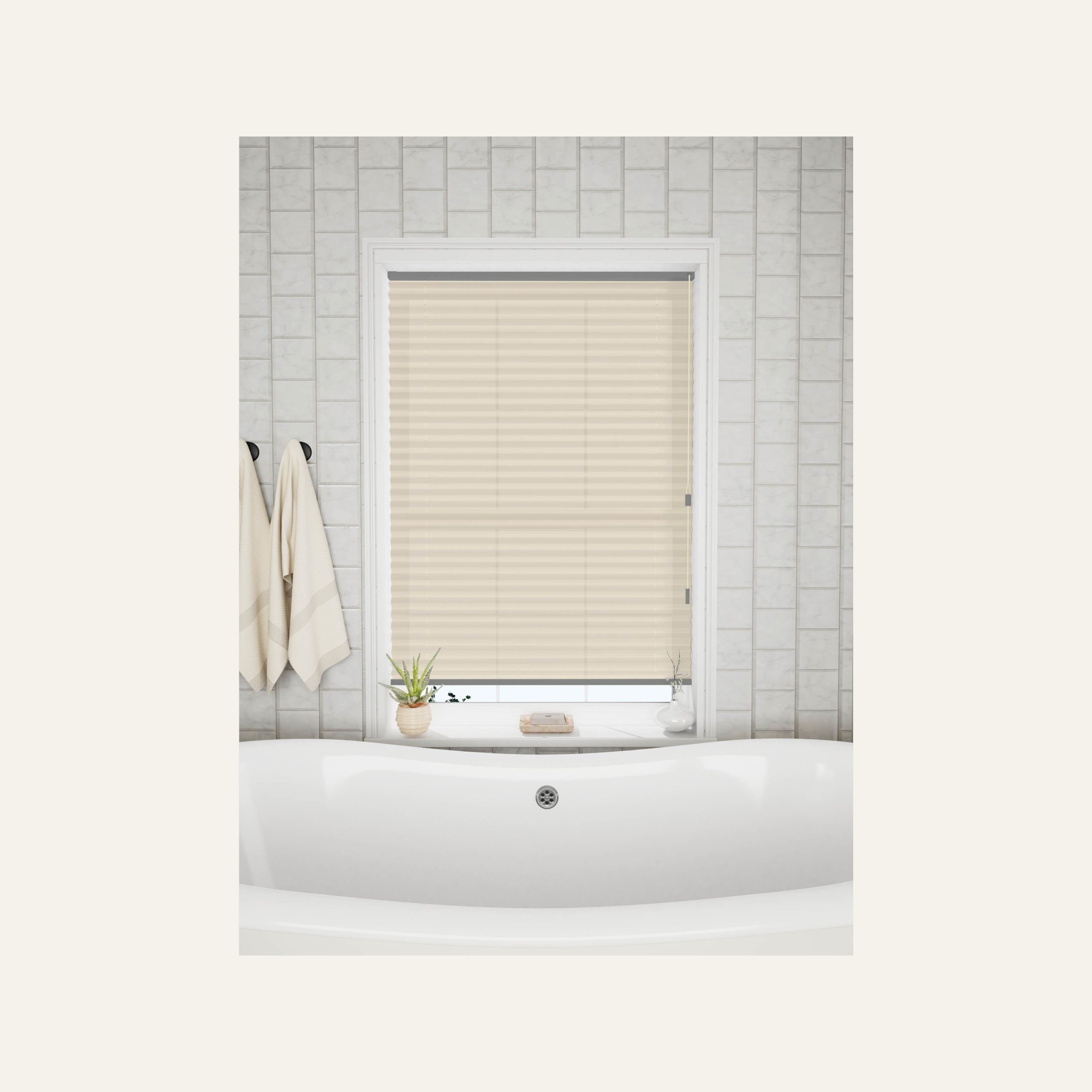 Premium dobbel plisségardin m/snortrekk 25mm multi - 3