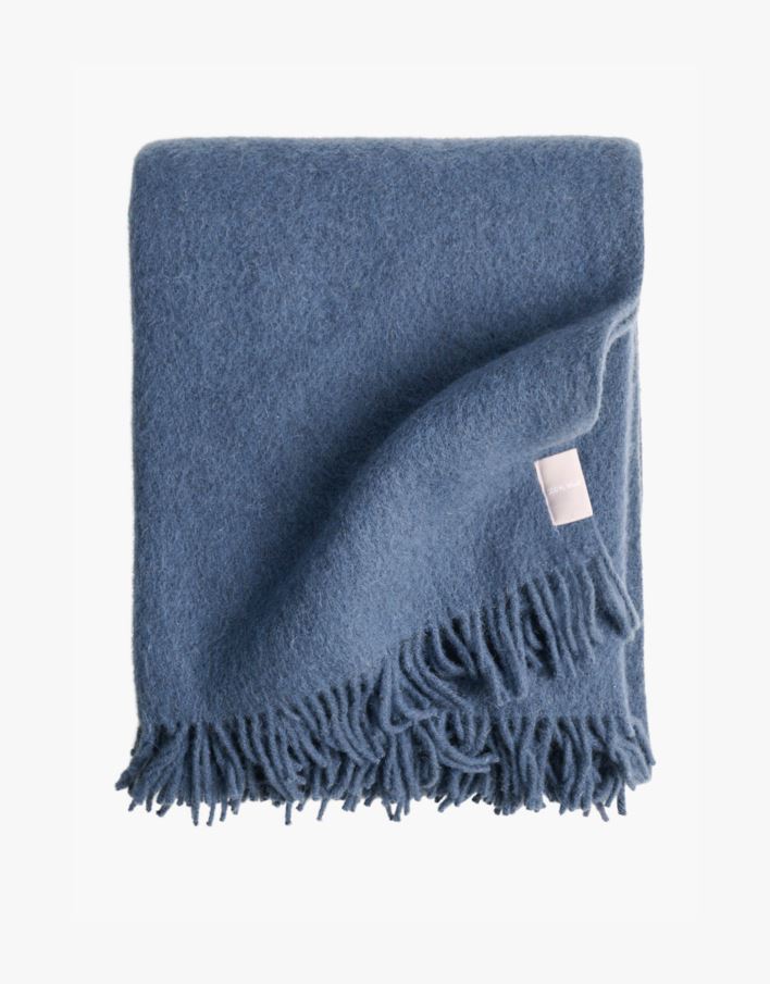 Ullpledd blå - 130x170 cm blå - 1