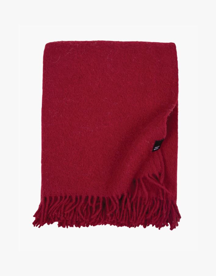 Ullpledd julerød - 130x170 cm julerød - 1