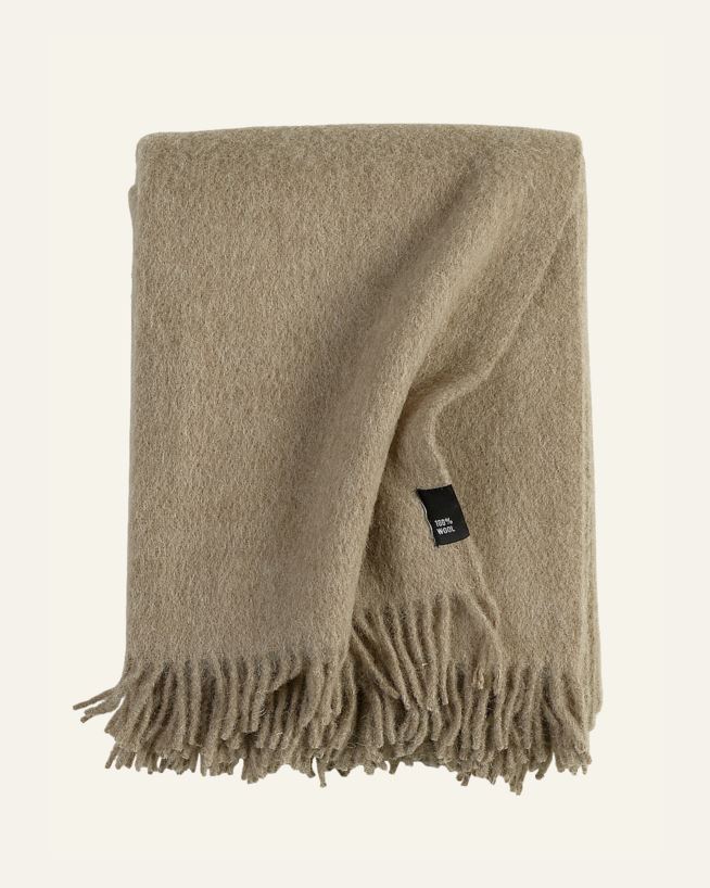 Ullpledd beige - 130x170 cm beige - 1