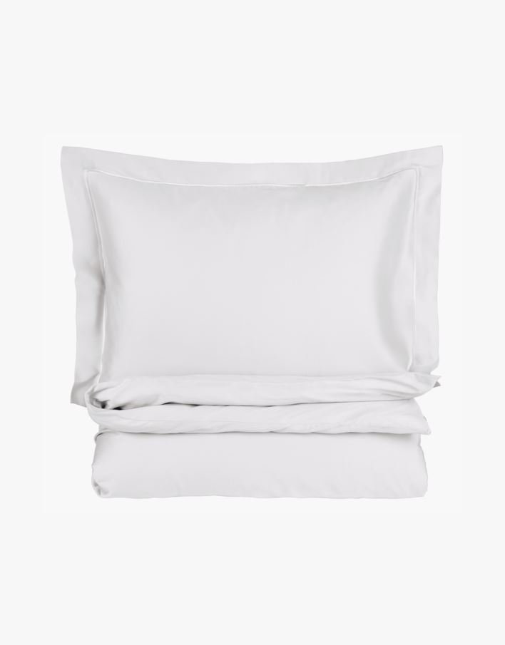 Egyptisk bomull sateng sengesett hvit - 200x220 cm/50x70 cm hvit - 1