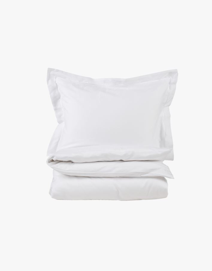 Egyptisk bomull sateng sengesett hvit - 200x220 cm hvit - 1