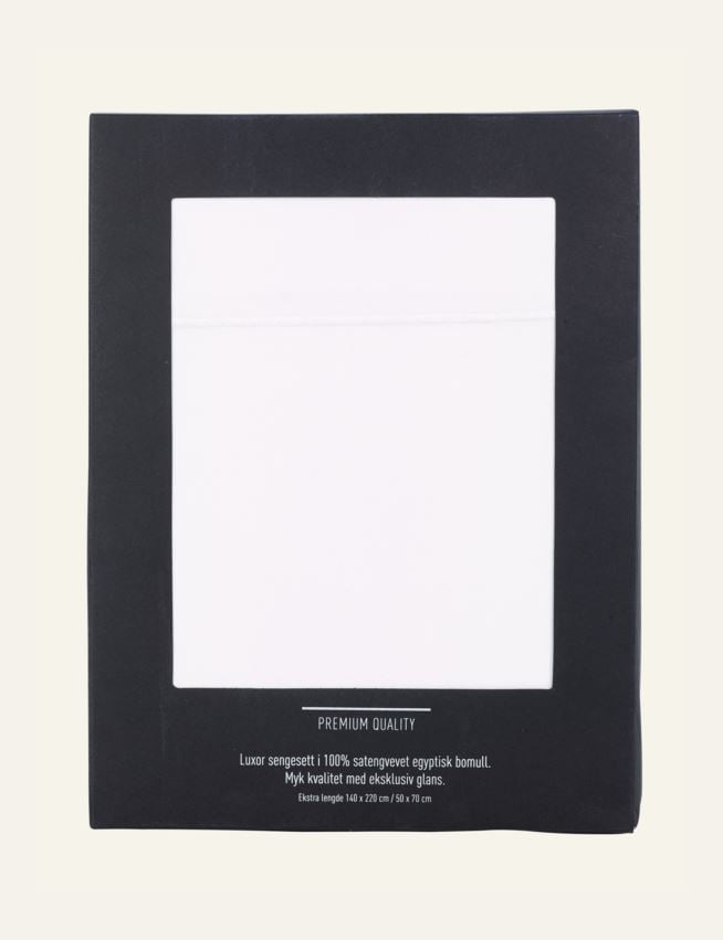 Egyptisk bomull sateng sengesett hvit - 2