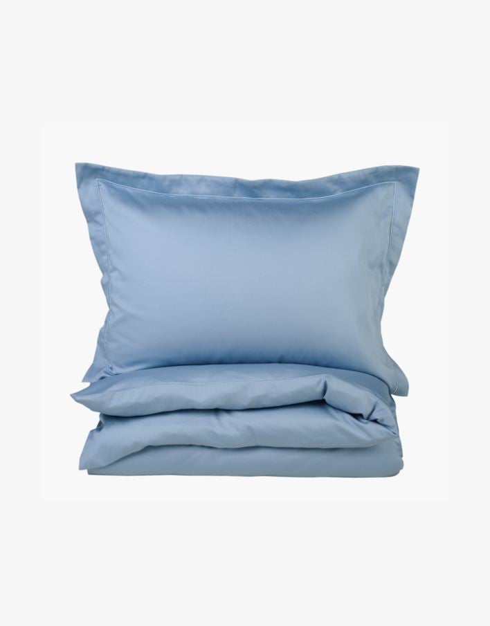 Egyptisk bomull sateng sengesett himmelblå - 140x220 cm himmelblå - 1