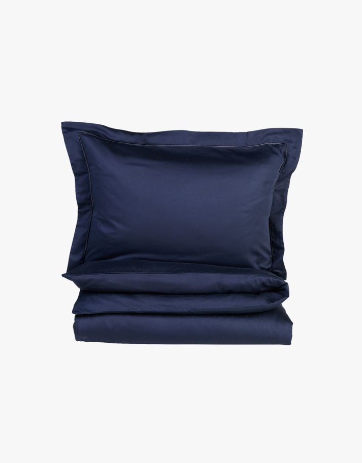 Egyptisk bomull sateng sengesett blå - 200x220 cm blå - 1