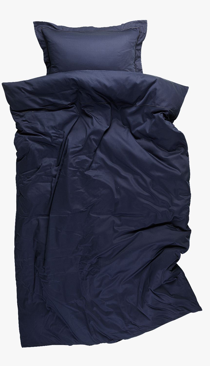 Egyptisk bomull sateng sengesett blå - 3