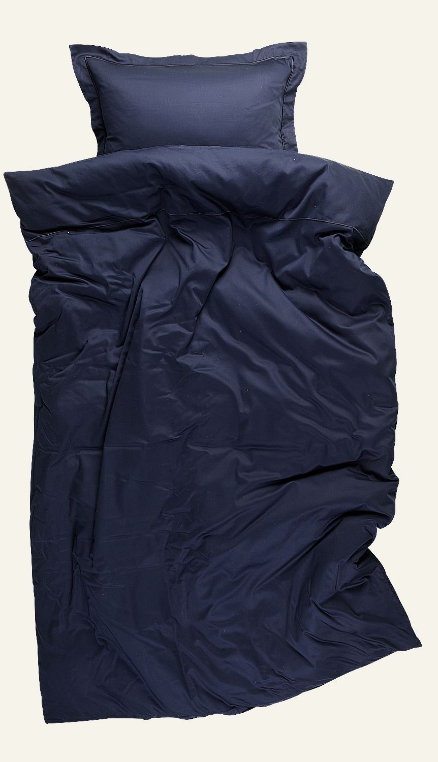 Egyptisk bomull sateng sengesett blå - 3