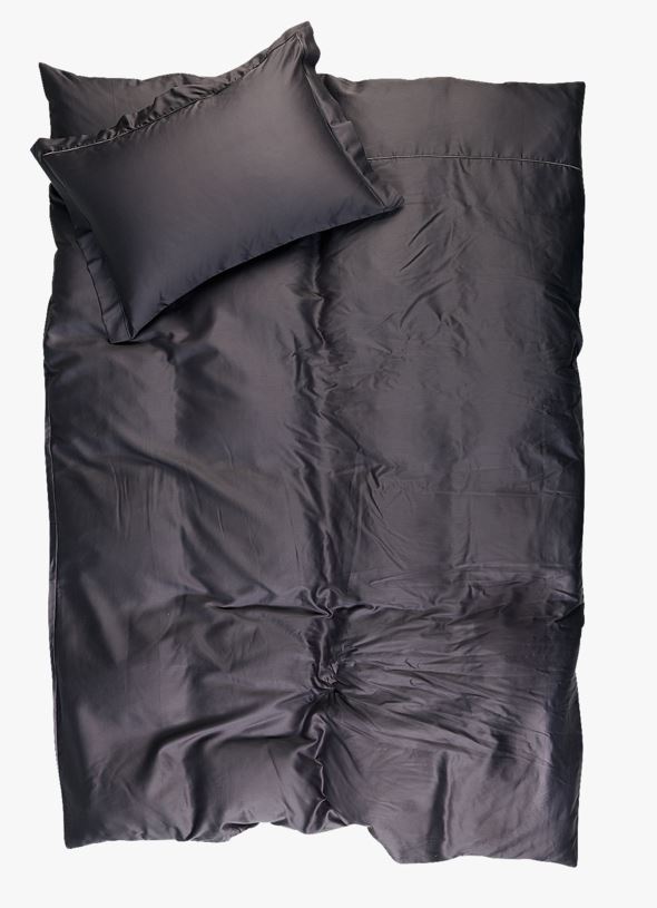 Egyptisk bomull sateng sengesett grå - 200x220 cm grå - 1